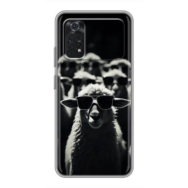 Чохол з принтом «Овечка в окулярах» для Xiaomi POCO M4 Pro 4G