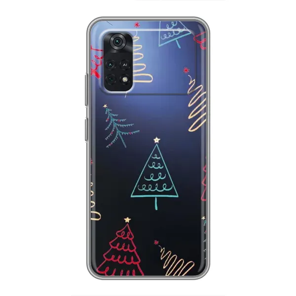 Чехол с принтом «Рождественские елки» для Xiaomi POCO M4 Pro 4G