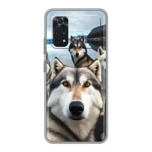 Чохол з Хаскі Xiaomi Poco M4 Pro 4G - (AlphaPrint) (Селфі Хаскі)
