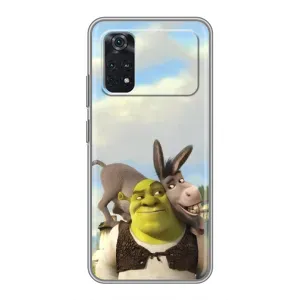 Чохол з мультфільмом Шрек на Xiaomi POCO M4 Pro 4G (Шрек та Осел)
