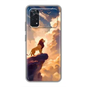 Чохол Король лев на Ксіаомі ПОКО M4 Про 4G (Сімба на скелі)