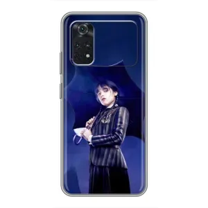 Чохли Венсдей на Xiaomi POCO M4 Pro 4G Уенсдей (AlphaPrint) (Венздей з парасолькою)