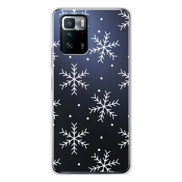 Чехол с принтом «Белые снежинки» для Xiaomi POCO X3 GT