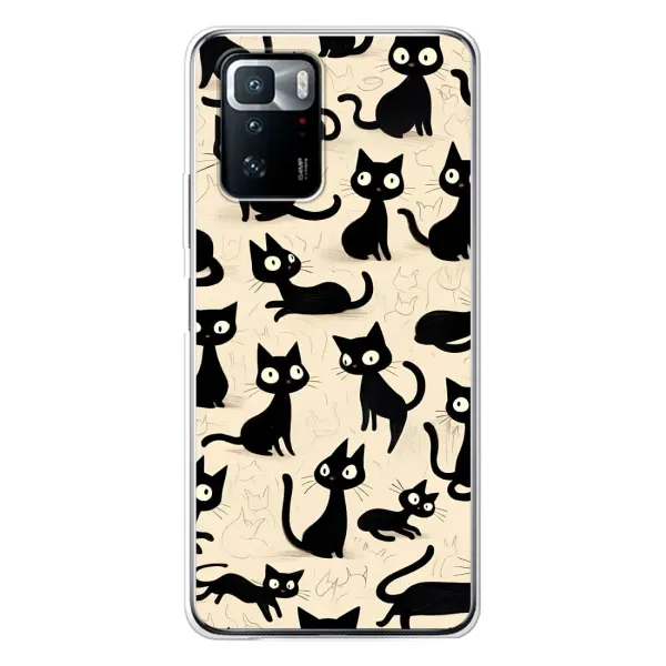Чохол з принтом «Чорні коти» для Xiaomi POCO X3 GT Чохол з принтом «Чорні коти» для Xiaomi POCO X3 GT