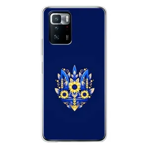 Чехлы для Xiaomi POCO X3 GT  Укр. Символика (AlphaPrint) (Цветочный Герб)