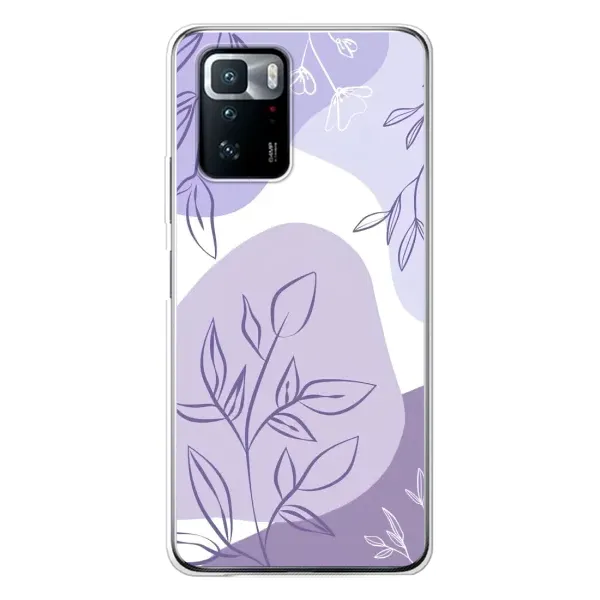 Чохол з принтом «Фіолетове листя абстракція» для Xiaomi POCO X3 GT