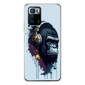 Чохол з Мавпами Xiaomi POCO X3 GT - (AlphaPrint) (Горила в навушниках)