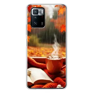 Чохол з унікальним дизайном 'Осінь з кавою' для Xiaomi POCO X3 GT (Кава і дощ)