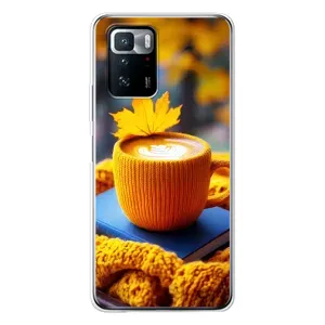 Чохол з унікальним дизайном 'Осінь з кавою' для Xiaomi POCO X3 GT (Кава на жовтому пледі)
