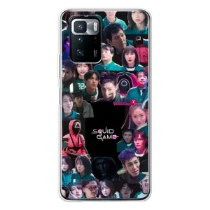 Чехол с принтом «Коллаж Игра кальмара» для Xiaomi POCO X3 GT