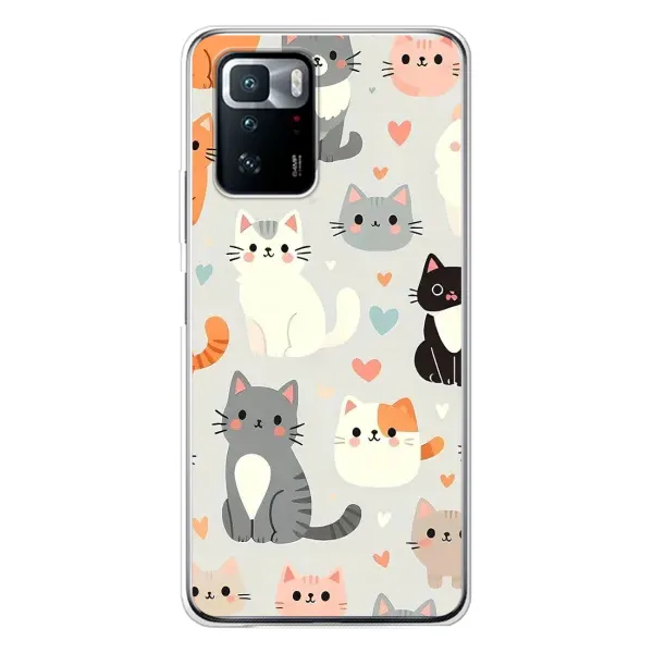 Чохол з принтом «Колаж котів» для Xiaomi POCO X3 GT Чохол з принтом «Колаж котів» для Xiaomi POCO X3 GT