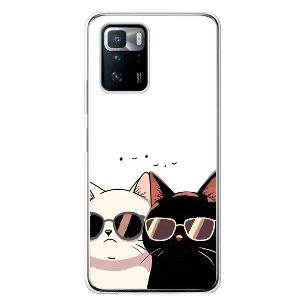 Чохол з принтом «Коти в окулярах» для Xiaomi POCO X3 GT Чохол з принтом «Коти в окулярах» для Xiaomi POCO X3 GT