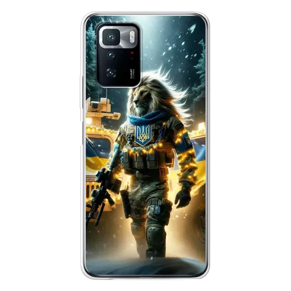 Чехол с принтом «ЛЕВ ЗСУ» для Xiaomi POCO X3 GT