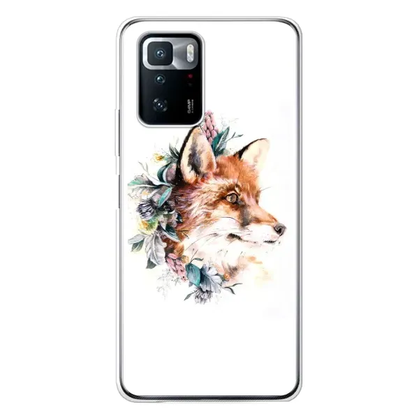 Чехол с принтом «Лисичка в цветочках» для Xiaomi POCO X3 GT Чехол с принтом «Лисичка в цветочках» для Xiaomi POCO X3 GT