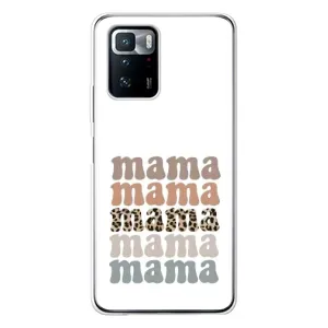 Чехлы для мамы на Xiaomi POCO X3 GT (Текстовый коллаж мама)
