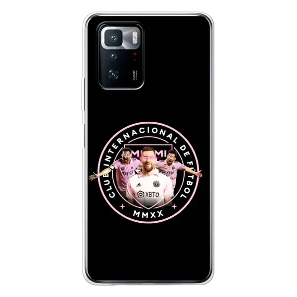 Чехол с принтом «Месси в лого» для Xiaomi POCO X3 GT Чехол с принтом «Месси в лого» для Xiaomi POCO X3 GT