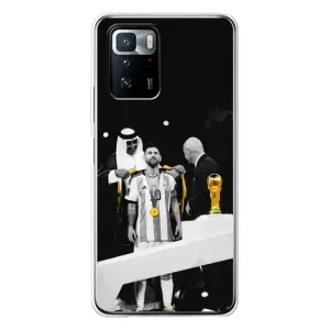 Чехлы для Xiaomi POCO X3 GT (Leo чемпион) (AlphaPrint) (Месси в накидке)