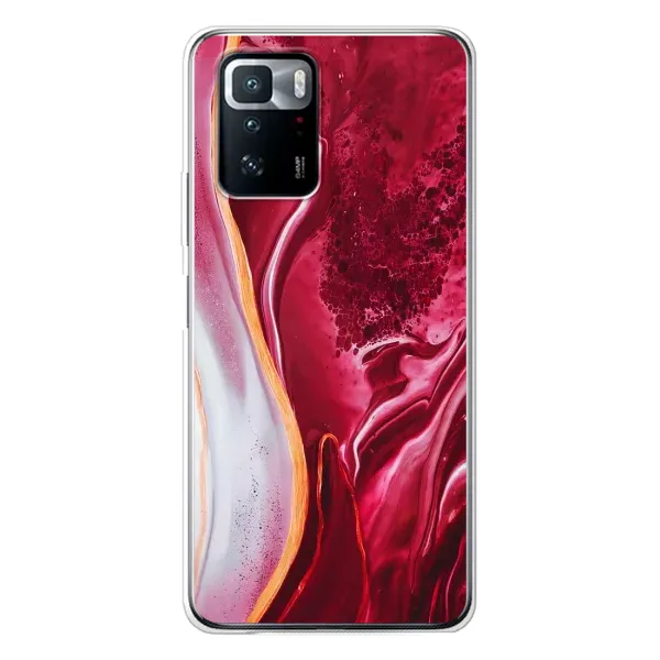Чохол з принтом «Мрамор червоний» для Xiaomi POCO X3 GT