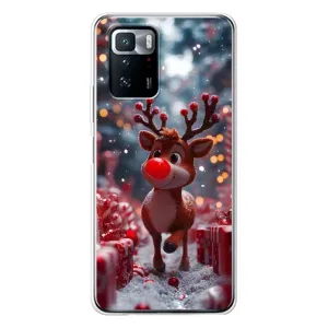 Яскравий чохол для Xiaomi POCO X3 GT з Зимові Оленята (Олень серед подарунків)