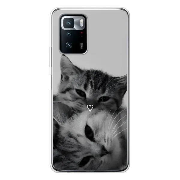 Чохол з принтом «Пара котів» для Xiaomi POCO X3 GT Чохол з принтом «Пара котів» для Xiaomi POCO X3 GT