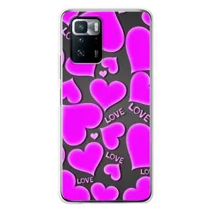 Чехлы для любимой на Сяомі POKO X3 GT (VPrint) (Pink hearts)