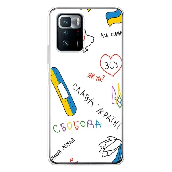 Чехол с принтом «Стикер» для Xiaomi POCO X3 GT