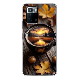 Чохол з унікальним дизайном 'Осінь з кавою' для Xiaomi POCO X3 GT (Темна кава)