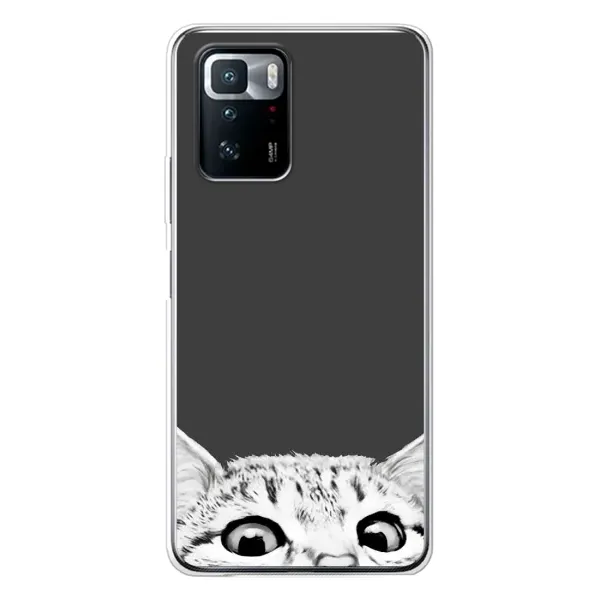 Чохол з принтом «Виглядає котик» для Xiaomi POCO X3 GT Чохол з принтом «Виглядає котик» для Xiaomi POCO X3 GT