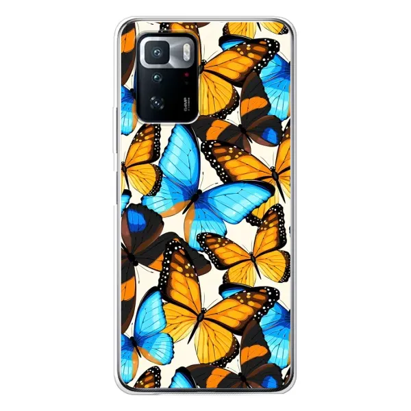 Чохол з принтом «Яскраві метелики» для Xiaomi POCO X3 GT