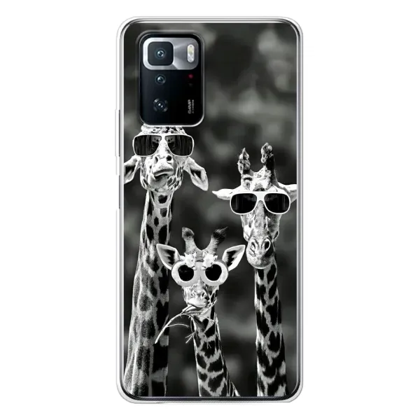 Чохол з принтом «Жирафи в окулярах» для Xiaomi POCO X3 GT