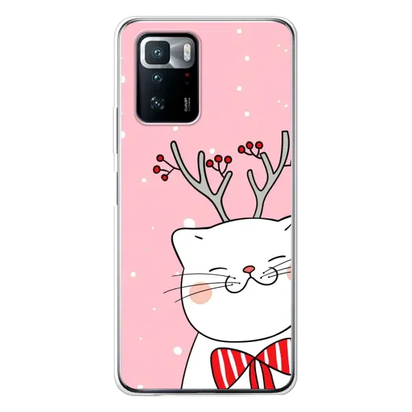 Чехол с принтом «Зимний кот» для Xiaomi POCO X3 GT Чехол с принтом «Зимний кот» для Xiaomi POCO X3 GT