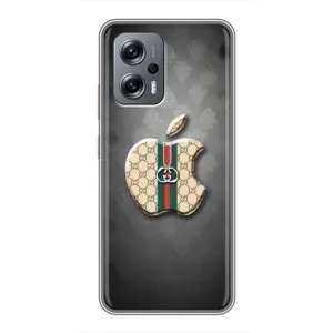 Чохли  GUCCI для Сяомі ПОКО ІКС4 ДЖТ (AlphaPrint) (Apple gucci)