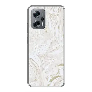 Мраморный чехол на Xiaomi POCO X4 GT (VPrint) (Белый мрамор)