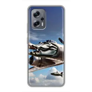 Чехол с мемом Тралалело тралала на Xiaomi POCO X4 GT (Бомбардиро крокодило)