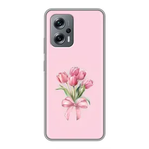 Чохол з розовим принтом для Xiaomi POCO X4 GT (Букет квітів)