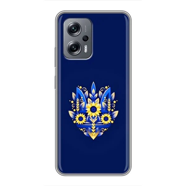 Чохол з принтом «Квітковий Герб» для Xiaomi POCO X4 GT Чохол з принтом «Квітковий Герб» для Xiaomi POCO X4 GT