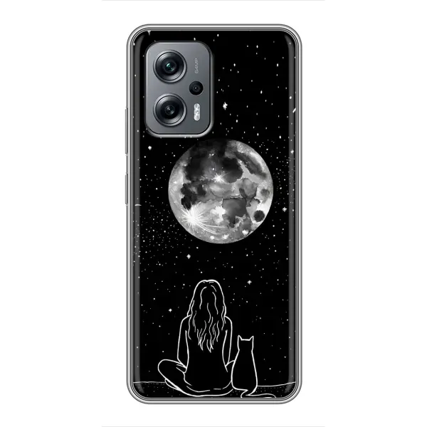 Чохол з принтом «Дівчина з котом» для Xiaomi POCO X4 GT Чохол з принтом «Дівчина з котом» для Xiaomi POCO X4 GT