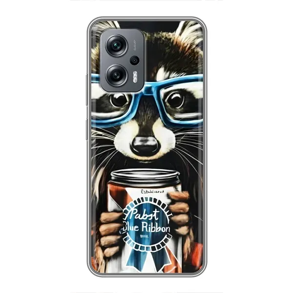 Чехол с принтом «Енот с банкой» для Xiaomi POCO X4 GT Чехол с принтом «Енот с банкой» для Xiaomi POCO X4 GT