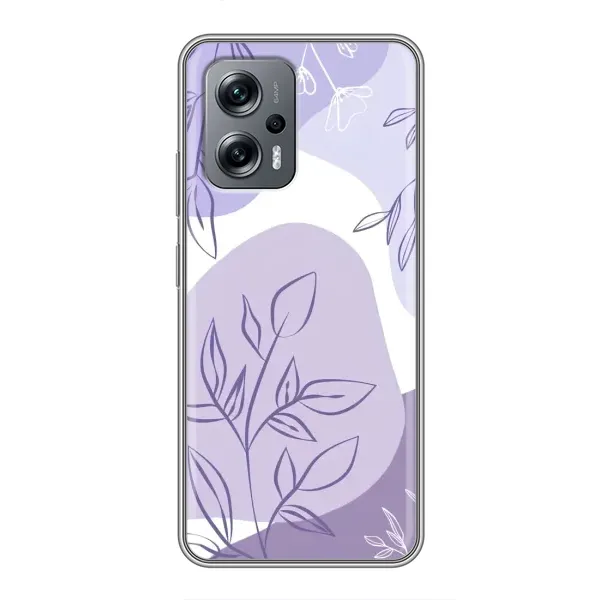 Чохол з принтом «Фіолетове листя абстракція» для Xiaomi POCO X4 GT Чохол з принтом «Фіолетове листя абстракція» для Xiaomi POCO X4 GT