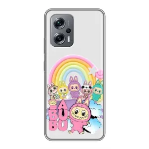 Чехол с Лабубу на Xiaomi POCO X4 GT (Фон Лабубу)