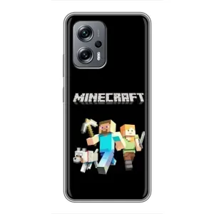 Чехол Майнкрафт на Xiaomi POCO X4 GT (AlphaPrint) Minecraft (герои Minecraft)