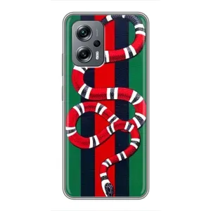 Чохли  GUCCI для Сяомі ПОКО ІКС4 ДЖТ (AlphaPrint) (Gucci змія)