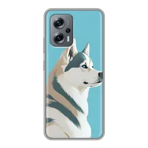 Чохол з Хаскі Xiaomi POCO X4 GT - (AlphaPrint) (Хаскі арт)