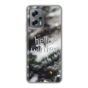 Новогодние, Праздничные Чехлы для Xiaomi POCO X4 GT - 2024 год (Hello winter)