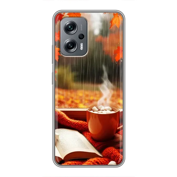 Чохол з принтом «Кава і дощ» для Xiaomi POCO X4 GT Чохол з принтом «Кава і дощ» для Xiaomi POCO X4 GT