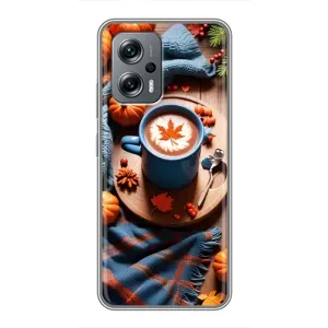 Чохол з принтом «Кава і гарбузики» для Xiaomi POCO X4 GT