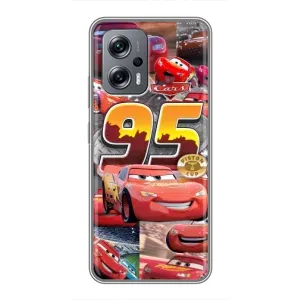 Силиконовый чехол Маквин для Xiaomi POCO X4 GT (Коллаж Молния Маквин)