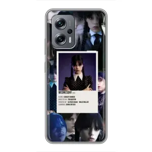 Чехлы Венсдей на Xiaomi POCO X4 GT Уэнсдей (AlphaPrint) (коллаж Уэнздей)