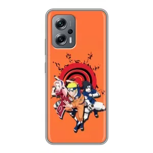 Naruto Anime Чехлы для Поко X4 GT (AlphaPrint) (команда Наруто)