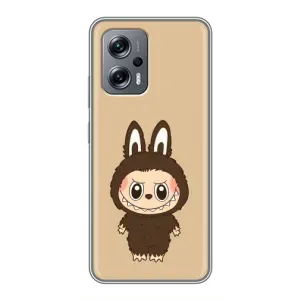 Чехол с Лабубу на Xiaomi POCO X4 GT (Bored Ape в красном)